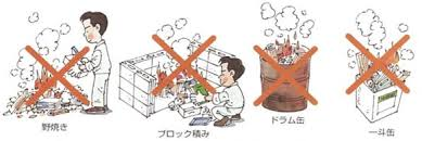 野焼き禁止のイラスト