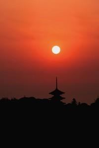 滝谷の夕景