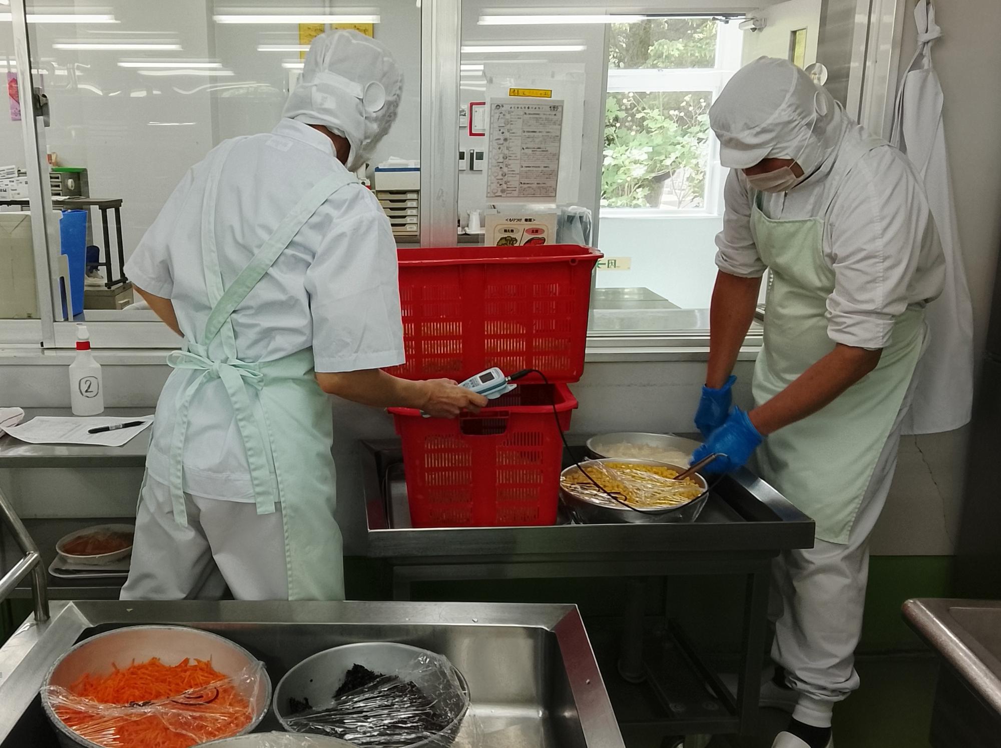 あえ物温度の記録